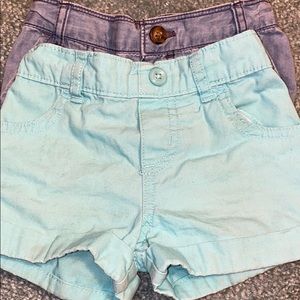 2 soft denim shorts
